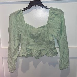 Wild Fable Off the Shoulder Mint Green Top